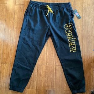 NWT Womens XL Black Steelers Sweatpants